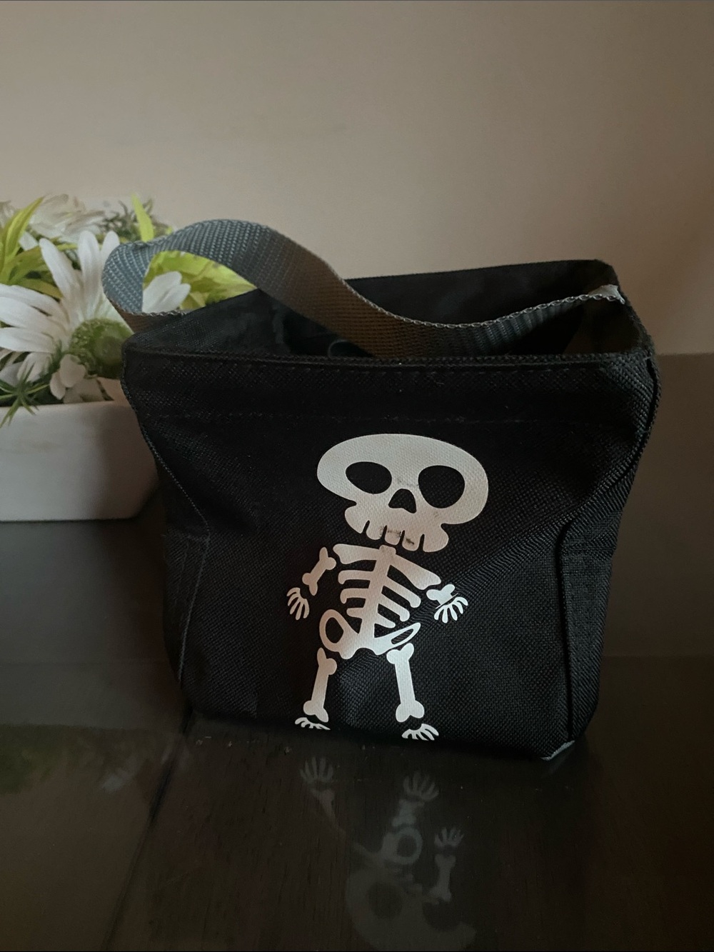 New🌈 Thirty One Skeleton Print Carry Along Tote Bag halloween